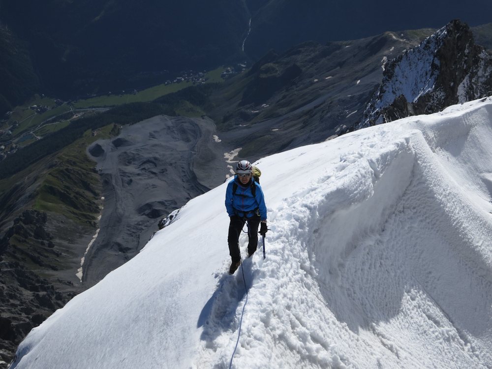 Hochtour Ortler mit Blick auf Sulden