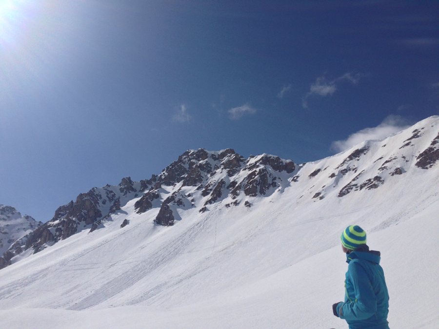 Skitouren Valmaira / Blick zurück zum Monte Manse