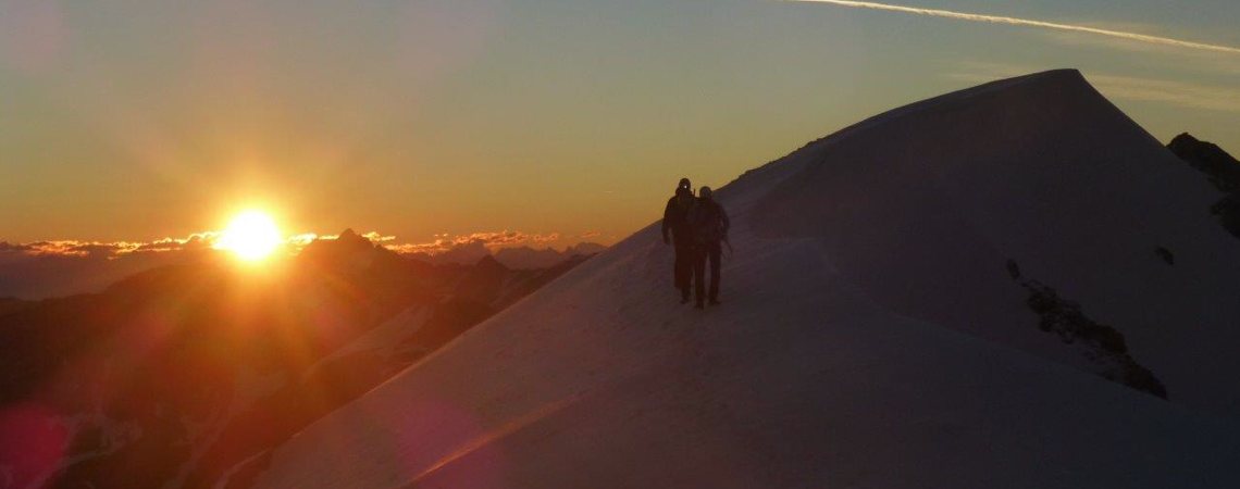 Hochtour Ortler Hintergrat: Sonnenaufgang