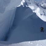Hochtour Dufourspitze / Eisbrüche und Spalten