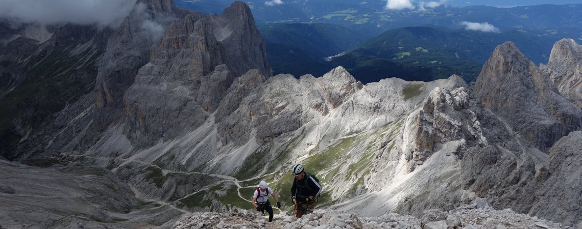 Knapp unterhalb des Gipfels des Kesselkogel